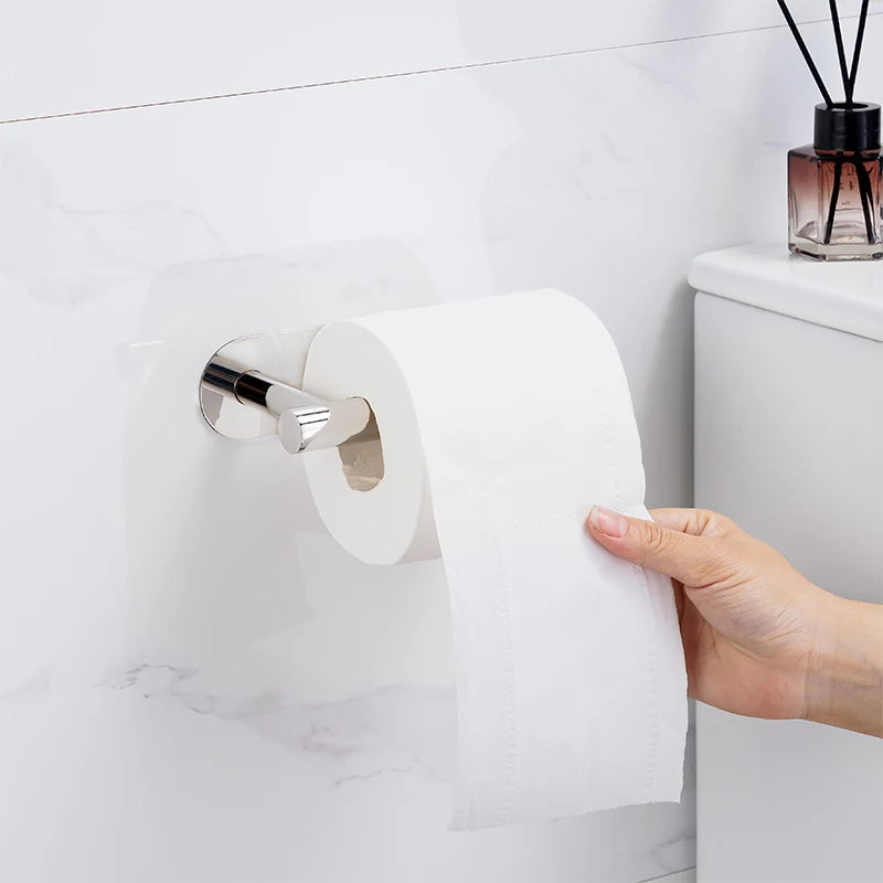 Självhäftande Badrumsserie i Rostfritt Stål – Utan Borrning, Utan Krångel