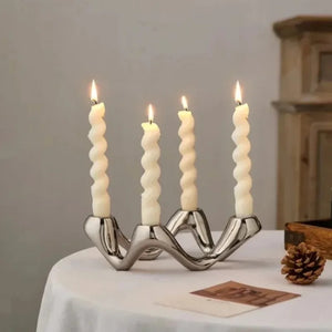 Vågformad ljusstake i keramik – bild 6