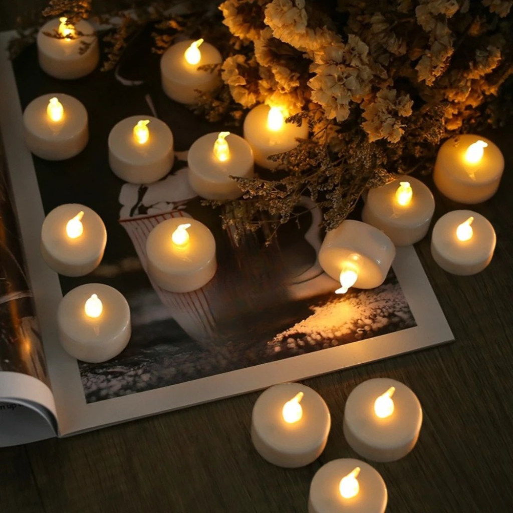 LED värmeljus– Realistisk Flamfri Glöd för Mysiga Stunder