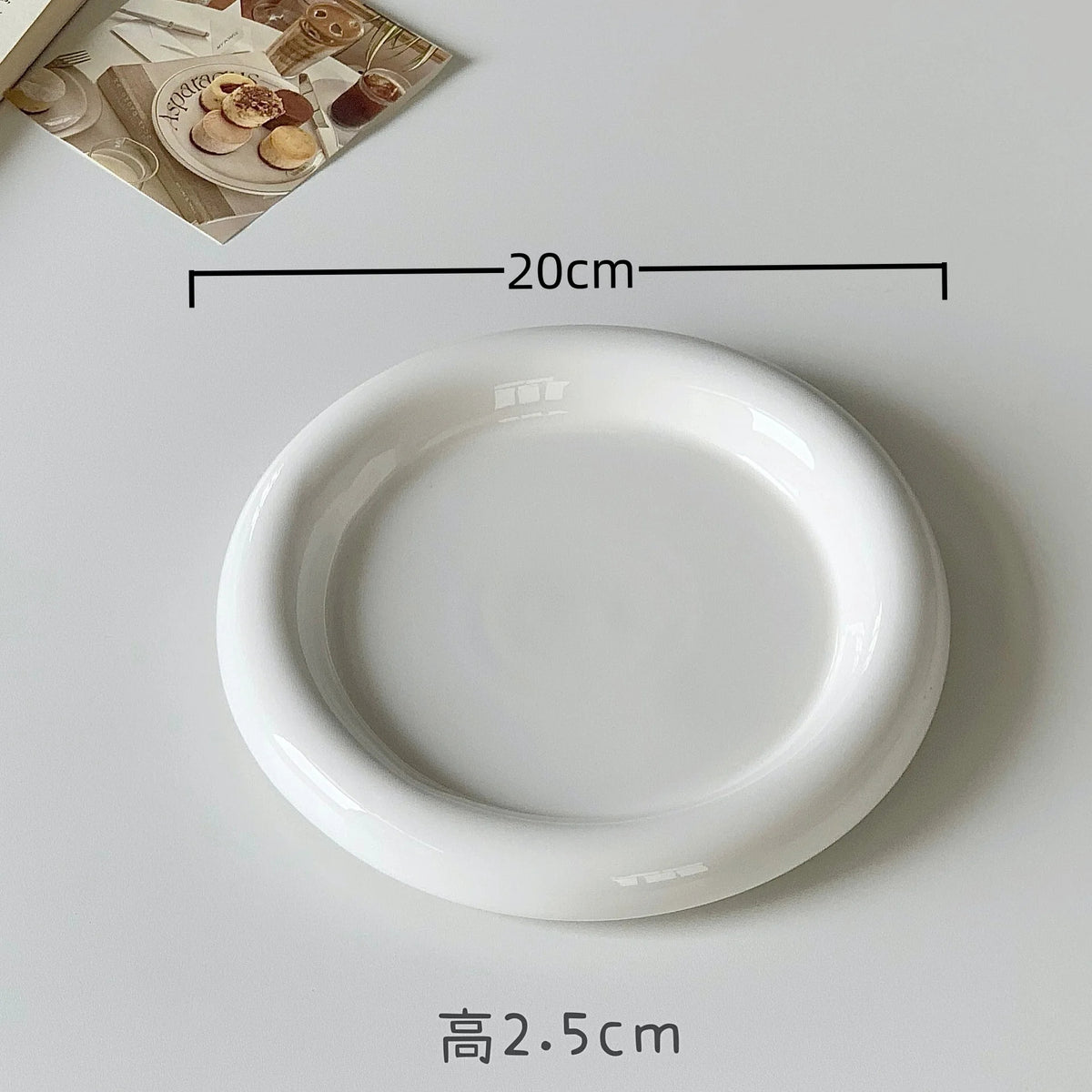 Runda keramiktallrikar med tjock kant i 2-pack – bild 6