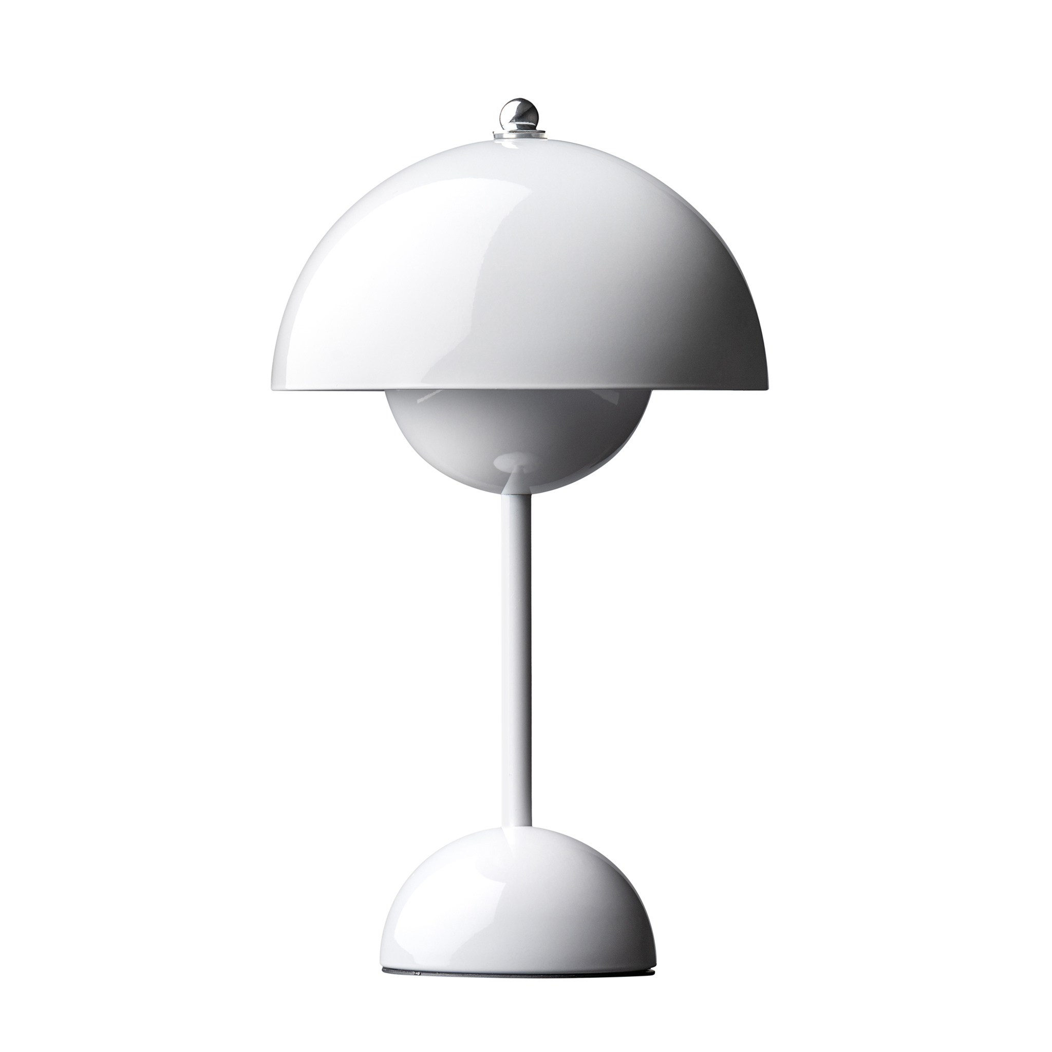 flowerpot inspirerad bordslampa utan sladdar vit