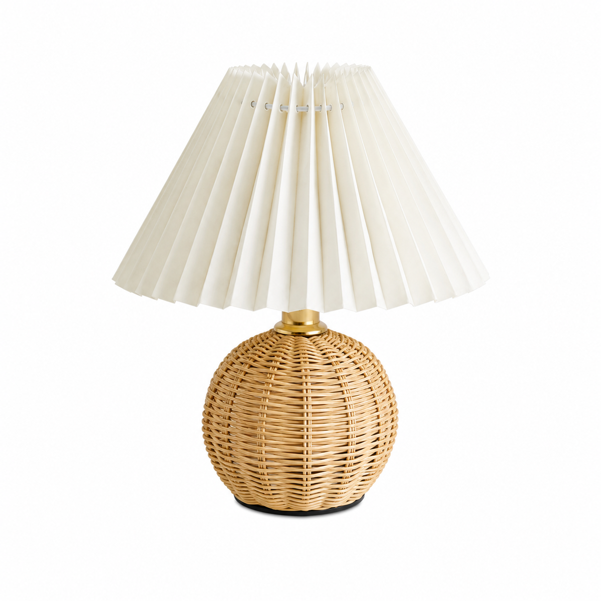 Lunea plisserad bordslampa i rotting – produktbild