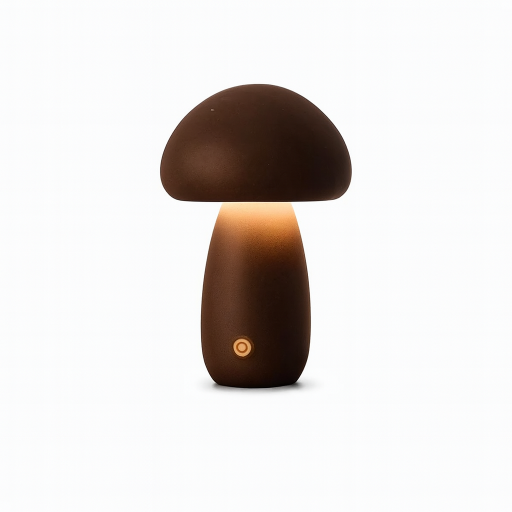 LumiShroom™ – Bordslampa i trä med touch & dimmer