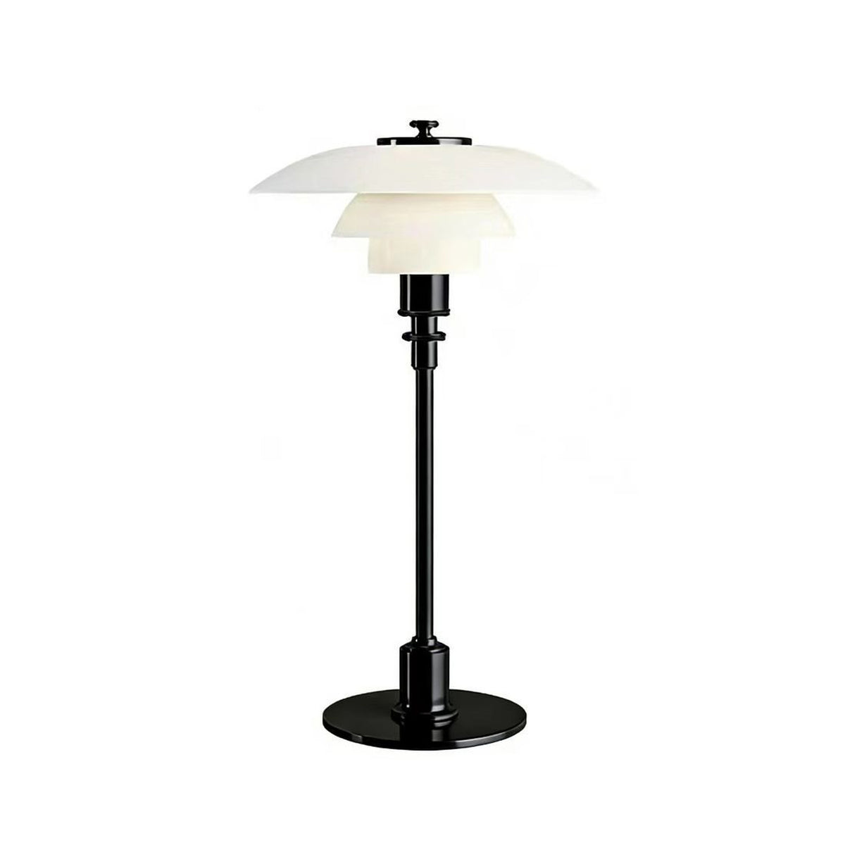 Liora bordslampa i svart på vit bakgrund