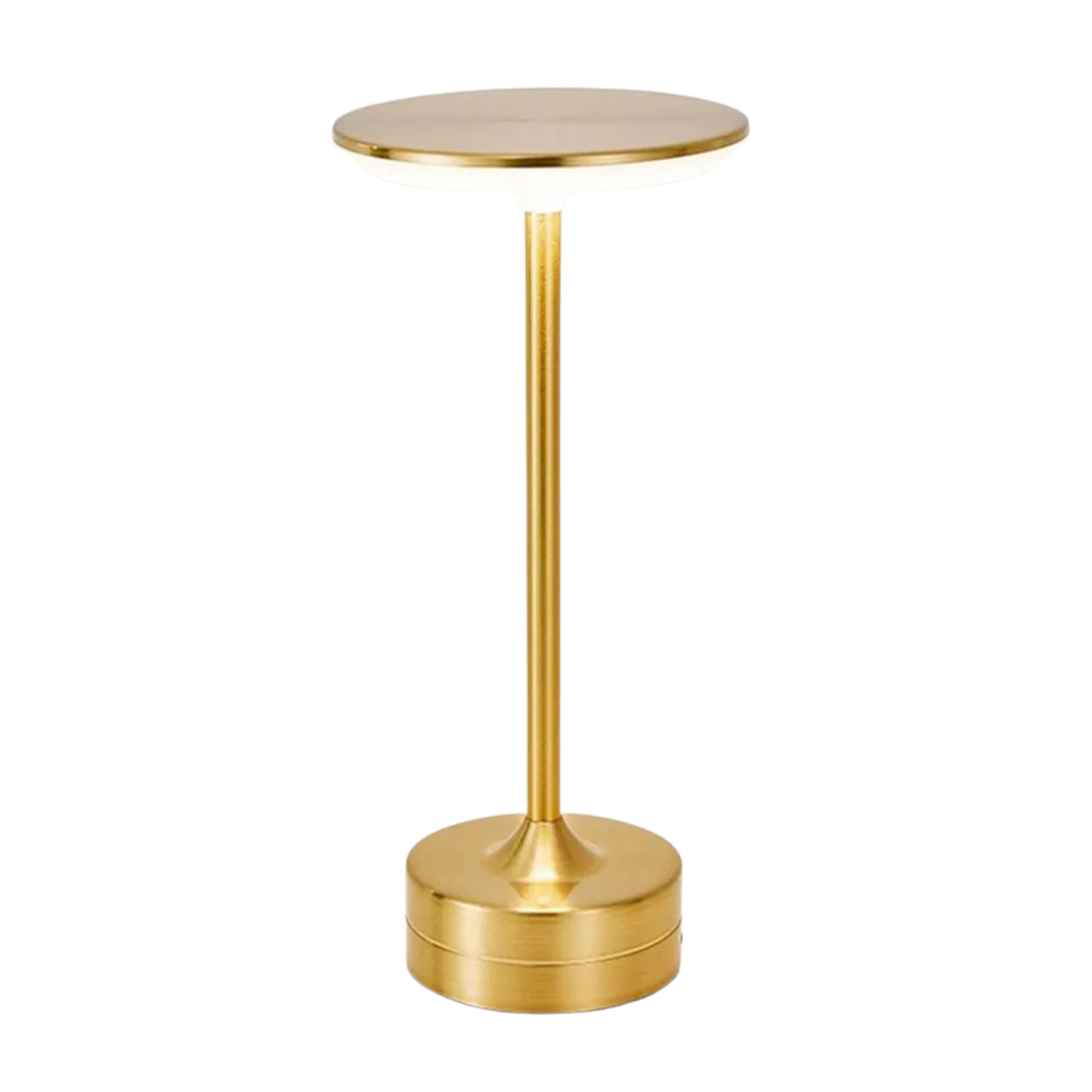 trådlös bordslampa guld