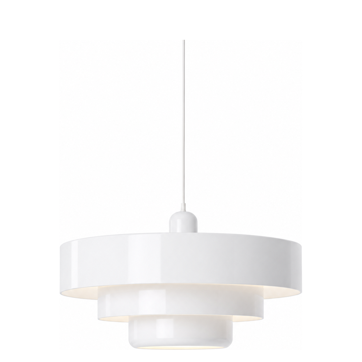 Valencia vit pendellampa i metall med retrodesign