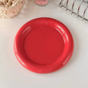 Runda keramiktallrikar med tjock kant i 2-pack – bild 7
